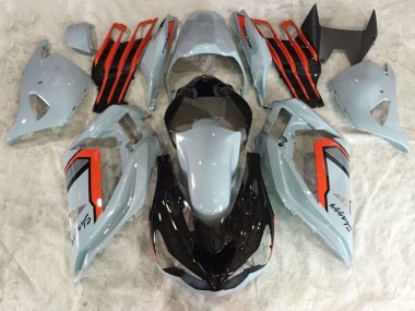 2013-2018 Kawasaki ZX6R Motorcycle Fairings - Nardo Grey Red Black