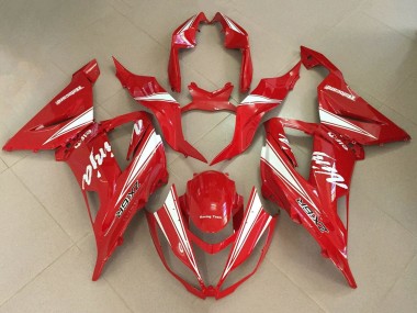 2013-2018 Kawasaki ZX6R Motorcycle Fairings - Red White