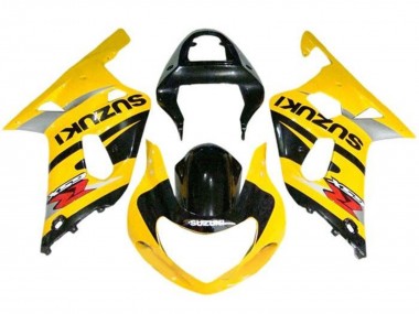 2000-2002 Suzuki GSXR1000 Motorcycle Fairings - Yellow Grey Black