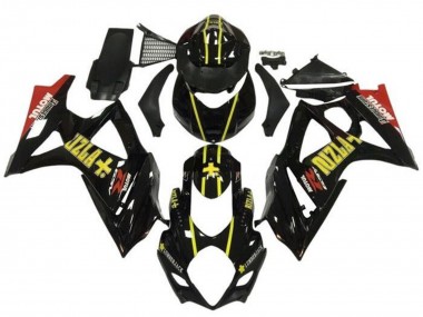 2005-2006 Suzuki GSXR 1000 Motorcycle Fairings - Black Gold Rizla Red