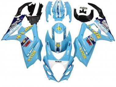2005-2006 Suzuki GSXR 1000 Motorcycle Fairings - Light Blue Yellow Black Rizla