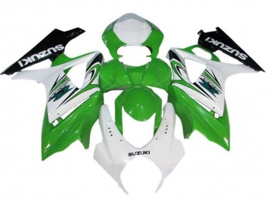 2005-2006 Suzuki GSXR 1000 Motorcycle Fairings - White Green Black