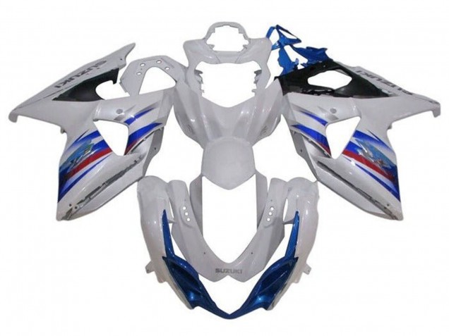 2009-2016 Suzuki GSXR 1000 Motorcycle Fairing - White Blue Red Black