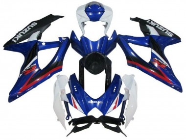 2008-2010 Suzuki GSXR 600 / GSXR 750 Motorcycle Fairings - White Blue Red Black