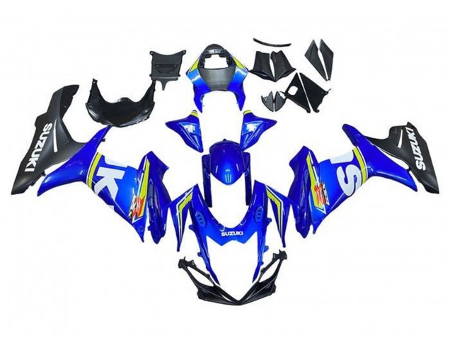 2011-2024 Suzuki GSXR 600 / GSXR 750 Motorcycle Fairings - White Blue Yellow Black