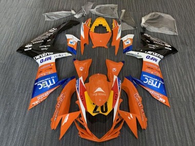 2011-2024 Suzuki GSXR 600 / GSXR 750 Motorcycle Fairings - Orange Blue White Black Yellow 20