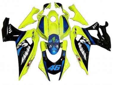 2021-2024 Yamaha YZF R7 Motorcycle Fairings - Yellow Black Shark