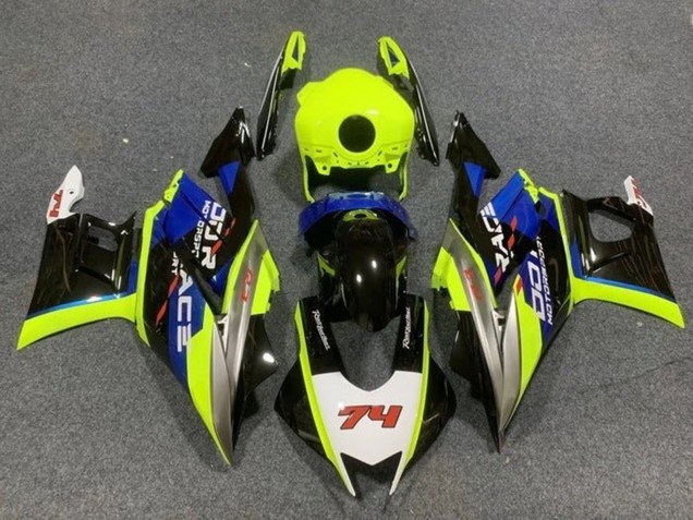 2019-2021 Yamaha YZF R3/R25 Motorcycle Fairings - Neon Yellow White Blue Black 74