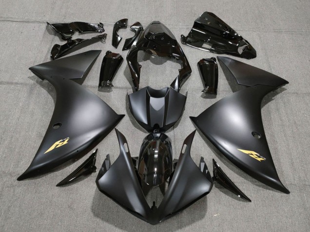 2009-2011 Yamaha YZF 1000 R1 Motorcycle Fairings - Glossy Black Matte Black Gold