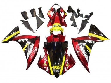 2009-2011 Yamaha YZF 1000 R1 Motorcycle Fairings - Red Yellow Black Shark