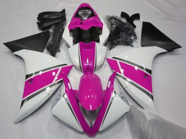 2009-2011 Yamaha YZF 1000 R1 Motorcycle Fairings - White Pink Black
