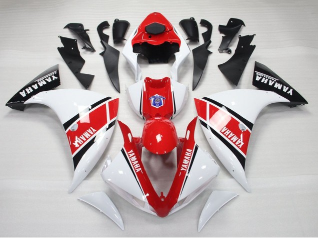 2009-2011 Yamaha YZF 1000 R1 Motorcycle Fairings - White Red Black