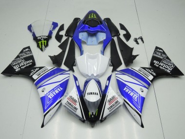 2012-2014 Yamaha YZF 1000 R1 Motorcycle Fairings - White Blue Black Green Monster Yamalube