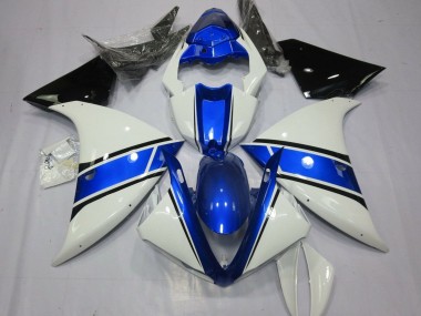 2012-2014 Yamaha YZF 1000 R1 Motorcycle Fairings - White Blue Black