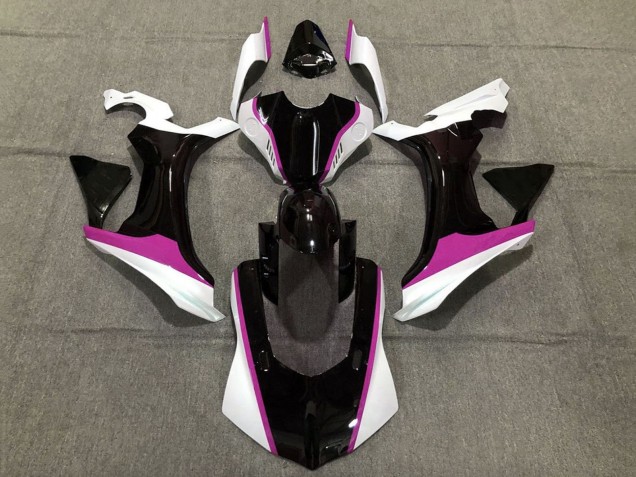 2015-2019 Yamaha YZF 1000 R1 Motorcycle Fairings - White Glossy Black Pink