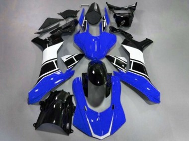 2015-2019 Yamaha YZF 1000 R1 Motorcycle Fairing - Blue White Glossy Black