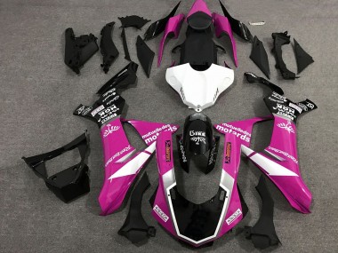 2015-2019 Yamaha YZF 1000 R1 Motorcycle Fairings - Pink White Glossy Black