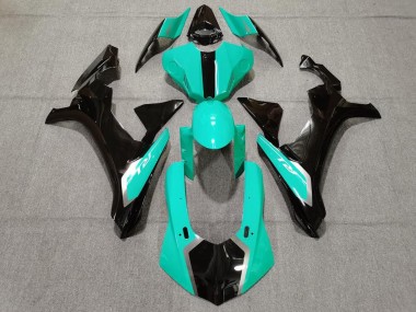 2015-2019 Yamaha YZF 1000 R1 Motorcycle Fairings - Turquoise Blue Glossy Black