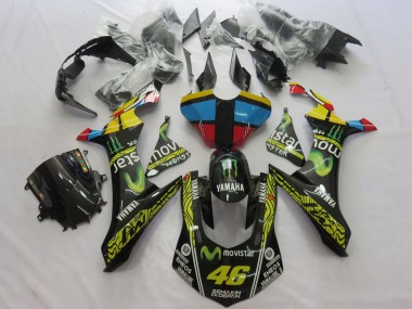 2015-2019 Yamaha YZF 1000 R1 Motorcycle Fairings - Yellow Blue Red Black Green Monster MoviStar Semakin Didepan ENEOS 46