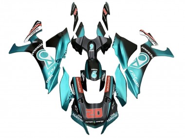 2020-2025 Yamaha YZF 1000 R1 Motorcycle Fairings - Turquoise Blue Matte Black Petronas