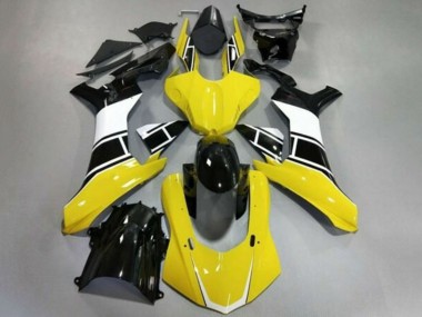 2020-2025 Yamaha YZF 1000 R1 Motorcycle Fairings - Yellow White Glossy Black