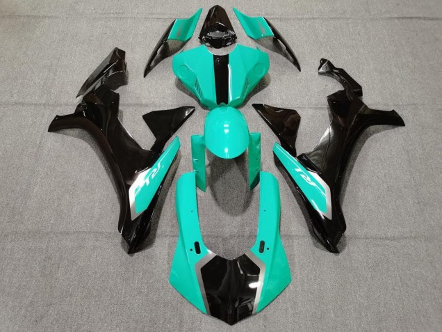 2020-2025 Yamaha YZF 1000 R1 Motorcycle Fairings - Teal Blue Glossy Black