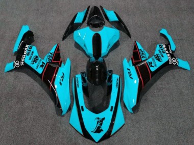 2020-2025 Yamaha YZF 1000 R1 Motorcycle Fairings - Turquoise Blue Red Glossy Black