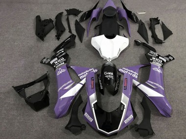 2020-2025 Yamaha YZF 1000 R1 Motorcycle Fairings - Purple White Glossy Black Sam