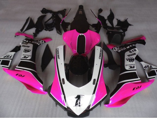 2020-2025 Yamaha YZF 1000 R1 Motorcycle Fairings - Pink White Glossy Black