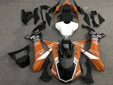 2020-2025 Yamaha YZF 1000 R1 Motorcycle Fairings - Orange White Glossy Black Sam