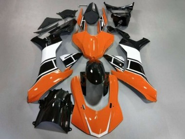 2020-2025 Yamaha YZF 1000 R1 Motorcycle Fairings - Orange White Glossy Black