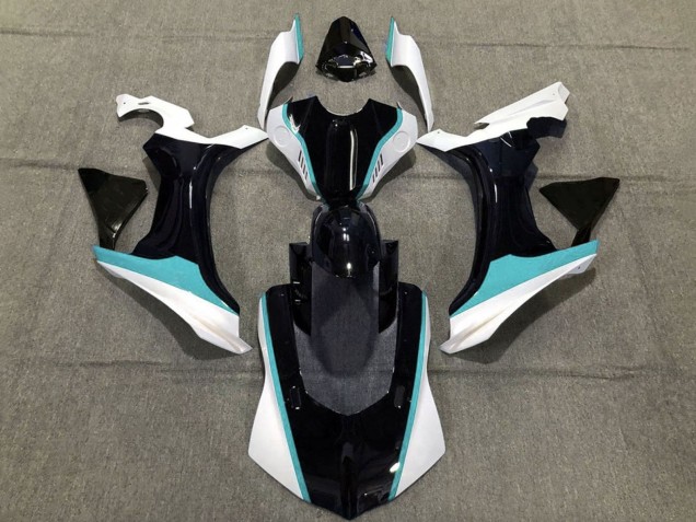 2020-2025 Yamaha YZF 1000 R1 Motorcycle Fairings - White Teal Blue Glossy Black