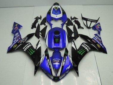 2004-2006 Yamaha YZF 1000 R1 Motorcycle Fairings - Blue White Black Green Monster Energy