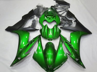 2004-2006 Yamaha YZF 1000 R1 Motorcycle Fairings - Green Matte Black