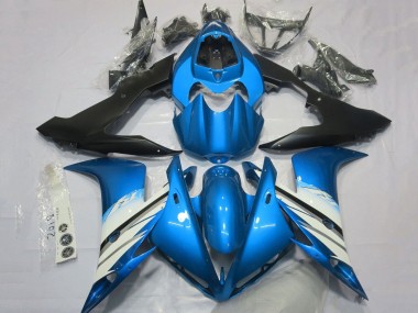 2004-2006 Yamaha YZF 1000 R1 Motorcycle Fairings - Light Blue White Matte Black