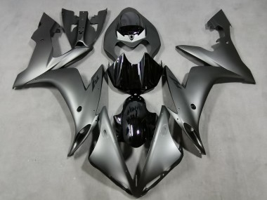 2004-2006 Yamaha YZF 1000 R1 Motorcycle Fairings - Matte Silver Glossy Black