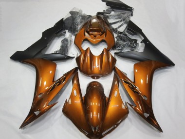 2004-2006 Yamaha YZF 1000 R1 Motorcycle Fairings - Orange Matte Black