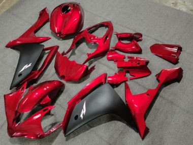 2004-2006 Yamaha YZF 1000 R1 Motorcycle Fairings - Red Matte Black