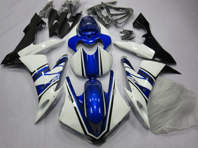 2004-2006 Yamaha YZF 1000 R1 Motorcycle Fairing - White Blue Black