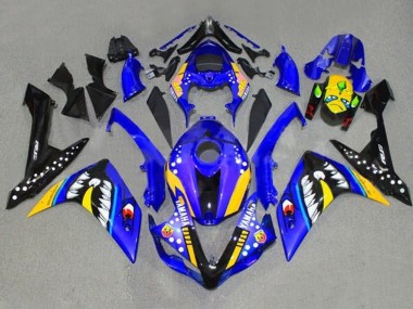 2007-2008 Yamaha YZF 1000 R1 Motorcycle Fairings - Blue Yellow Black Shark