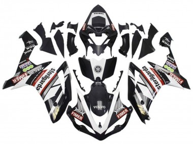2007-2008 Yamaha YZF 1000 R1 Motorcycle Fairings - White Red Black Volvo Fimer Yamalube Sterilgarda