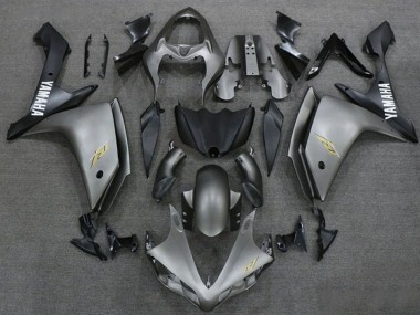 2007-2008 Yamaha YZF 1000 R1 Motorcycle Fairings - Dark Silver Matte Black