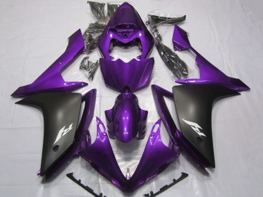 2007-2008 Yamaha YZF 1000 R1 Motorcycle Fairings - Purple Matte Black
