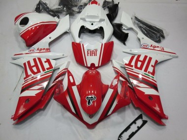 2007-2008 Yamaha YZF 1000 R1 Motorcycle Fairings - White Red Fiat