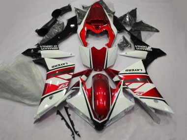2007-2008 Yamaha YZF 1000 R1 Motorcycle Fairings - White Red Black Layerd