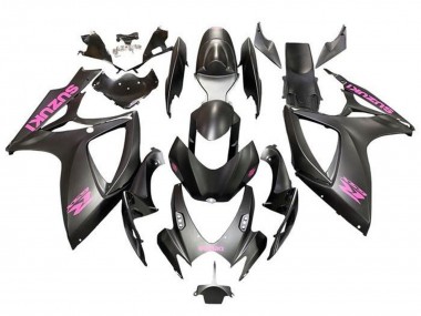 2006-2007 Suzuki GSXR 600 / GSXR 750 Motorcycle Fairings - Matte Black Pink