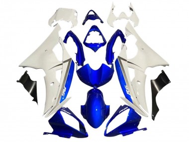 2008-2016 Yamaha YZF R6 Motorcycle Fairing - White Blue Black
