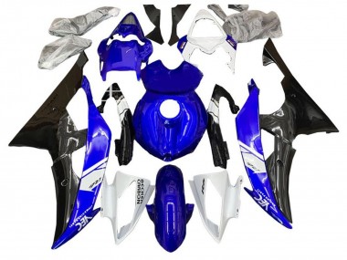 2008-2016 Yamaha YZF R6 Motorcycle Fairing Kits - White Blue Glossy Black