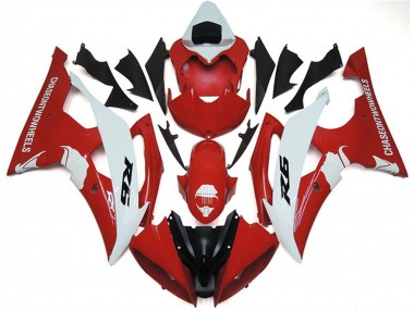2008-2016 Yamaha YZF R6 Motorcycle Fairings - White Red Black
