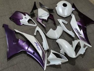 2008-2016 Yamaha YZF R6 Motorcycle Fairing - White Purple